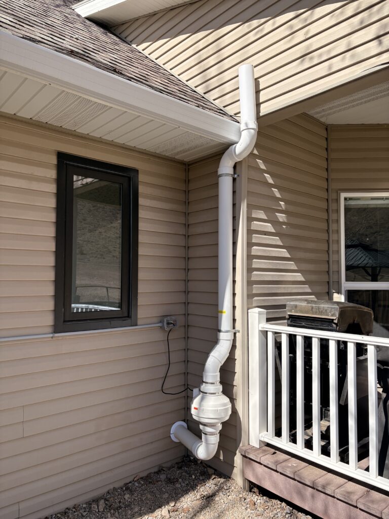 Exterior radon system
