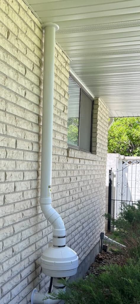 Exterior radon system