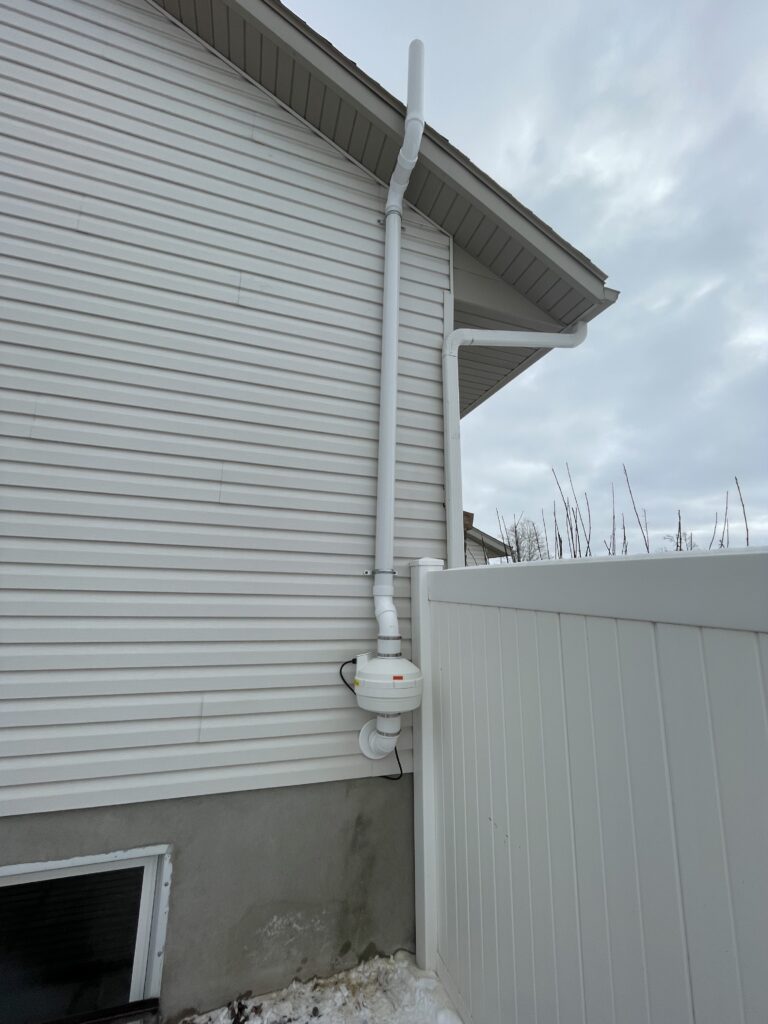Exterior radon system