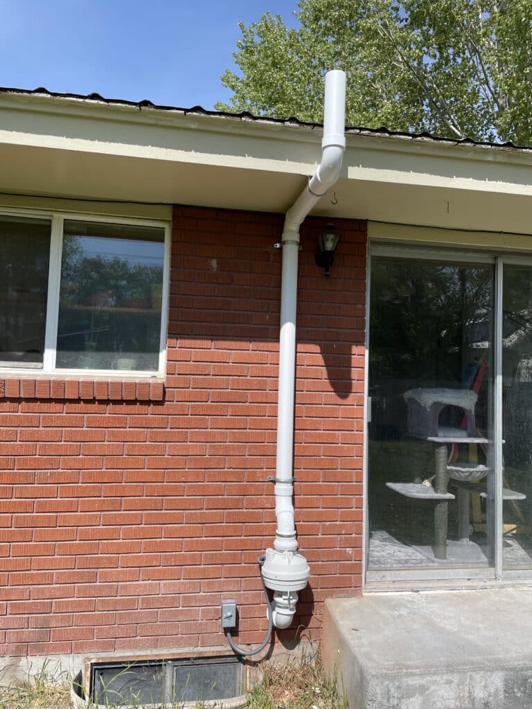 Exterior radon system