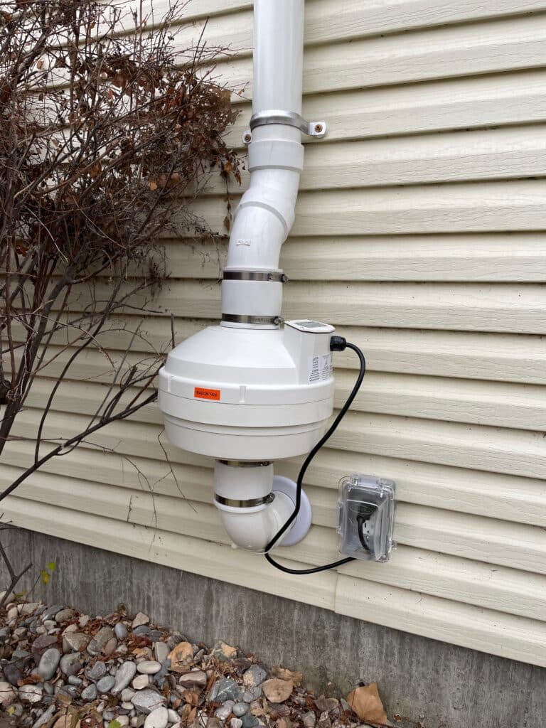 Exterior radon system