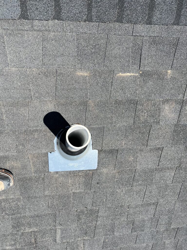 Radon exhaust on roof