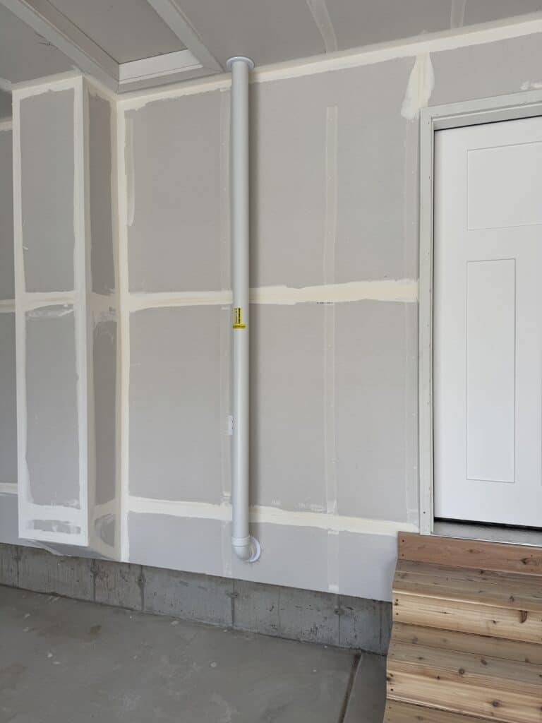 Interior radon ducting