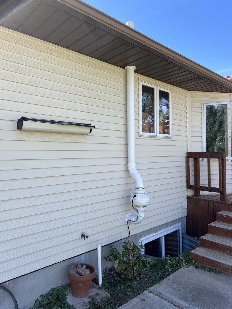 Exterior radon system