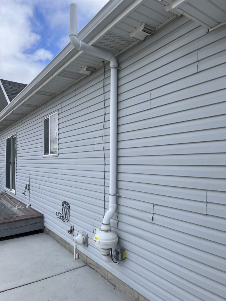 Exterior radon system