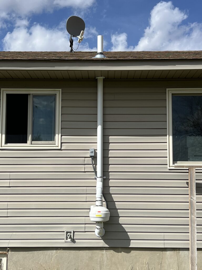 Exterior radon system